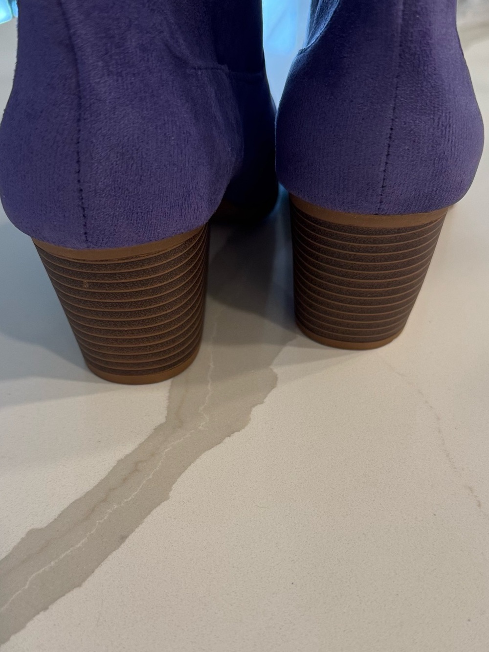 Purple Women's Suede Western Boots - Picture 5 of 6
